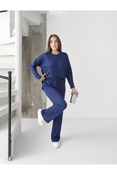 Paw Garage Women's Talia Modal Front Tie Side Slit Top and Bottom Set