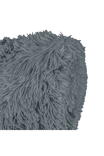 OEM Winter Decorative Pillow Faux Fur Gray Shaggy 50x50cm