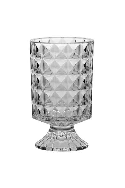 OEM Decorative Transparent Glass Vase with Diamond Base Ø10.5x18cm