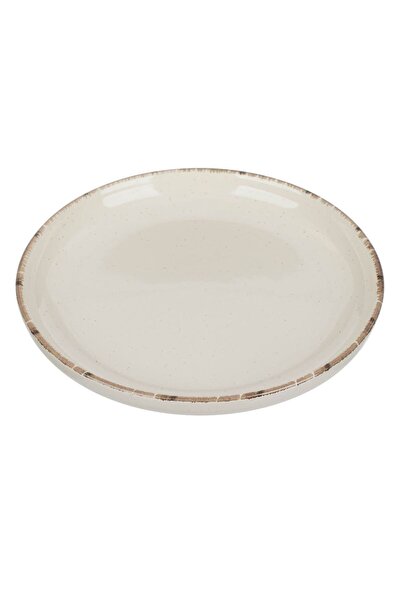 OEM Nordic Style Ceramic Beige Fruit Plate Ø27cm