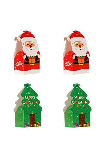 OEM Χριστουγεννιάτικα Κουτιά με Γλυφιτζούρια από Χάρτινο Άγιο Βασίλη & Δέντρο...