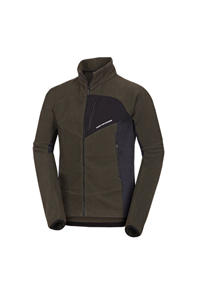 NORTHFINDER Bluza fleece multisport barbati Jedrzej blackdarkgreen