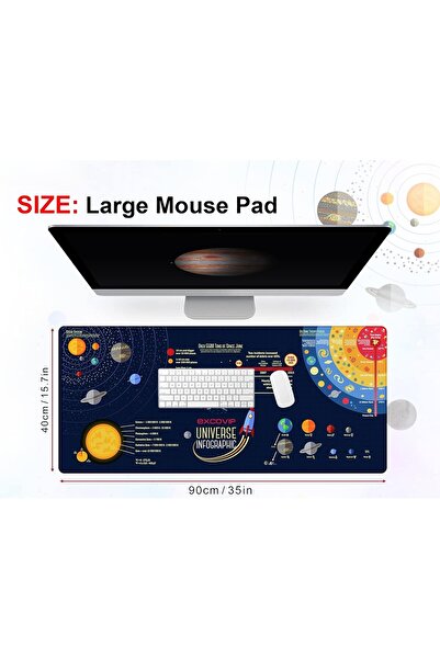 Generic Extra Large Gaming Mouse Pad | Non-Slip Natural Rubber Base, Smooth Surface, Eco-Friendly