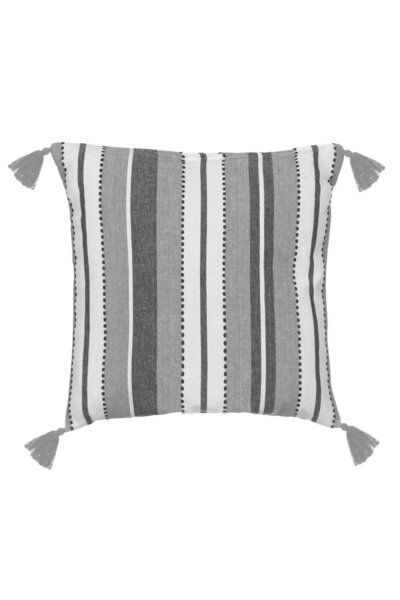 OEM Ecru Grey Summer Cushion with Tassels 40x40cm