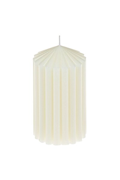 OEM White Candle with Pattern Ø7x13cm