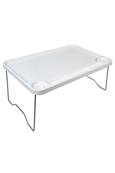 OEM White Plastic Foldable Laptop Tray - Table 58x36cm