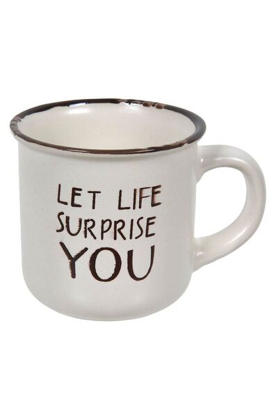 OEM Mini Ceramic Mug 4 Colors & Messages 130ml
