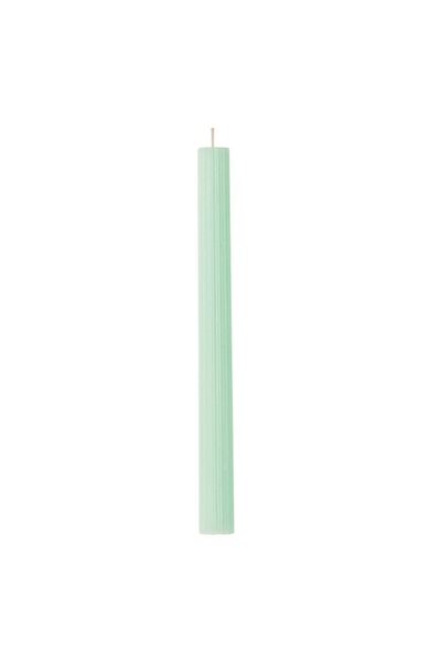 OEM Mint Green Scented Candle with Stripes for Candlestick Ø2x23cm
