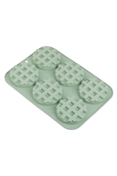 OEM Forma Copt din Silicon Verde pentru Pancakes (6 spatii) 18x25cm