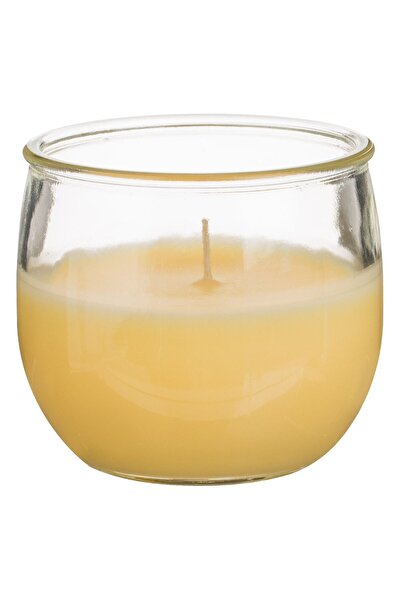 OEM Ecru Scented Candle in Glass Container with Vanilla Cupcake Aroma Ø7x6.5cm