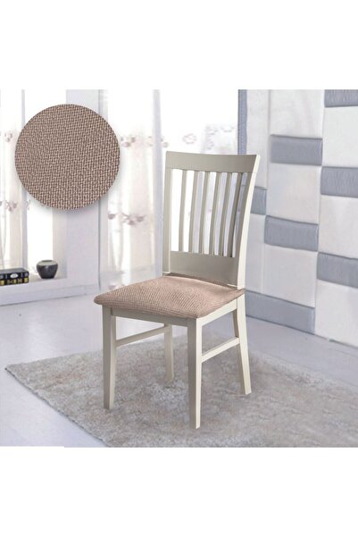OEM Decorative Elastic Seat Cover for Chair Beige Mini - 2pcs