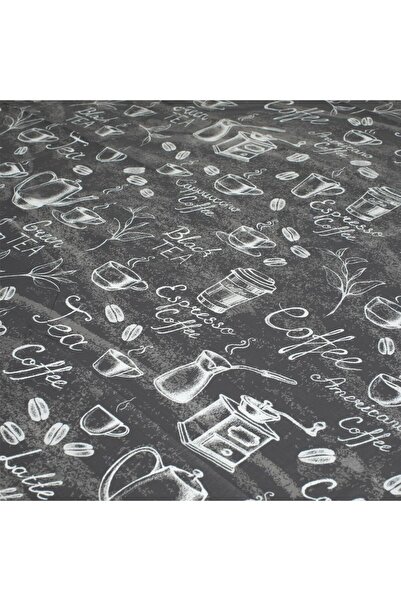 OEM Laminated Tablecloth Grey Coffee Tea 180x140cm