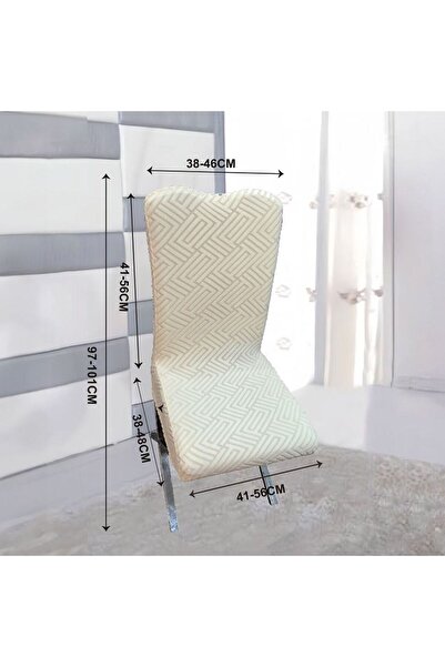 OEM Decorative Elastic Ecru Chair Cover with Embossed Pattern