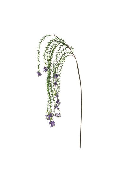 OEM Ramura Artificiala Verde cu Flori Mov Curgatoare 110cm