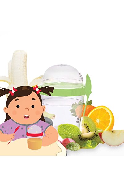 OEM Plastic Take Away Snack Casserole with Spoon Mint Green 500ml