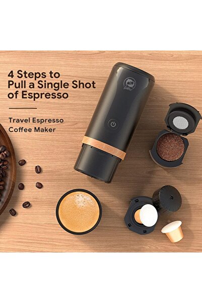 Generic Portable Capsule Coffee Machine | Automatic, Ergonomic, Stainless Steel, Rechargeable
