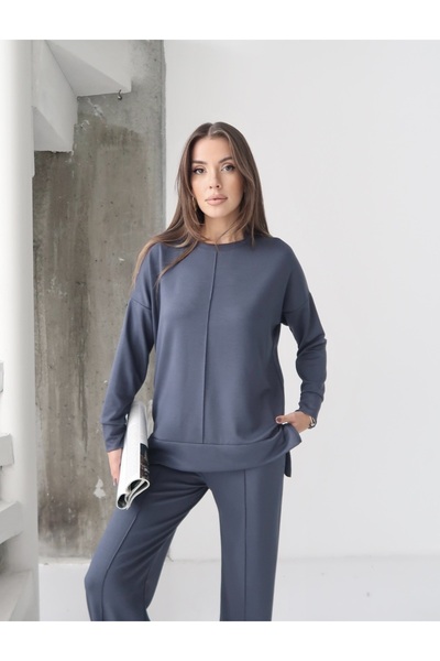 Paw Garage Women's Talia Modal Front Tie Side Slit Top and Bottom Set