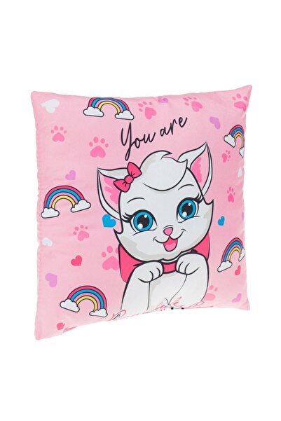 OEM Pink Cat Decorative Pillow "You Are BeautIful" 30x30cm