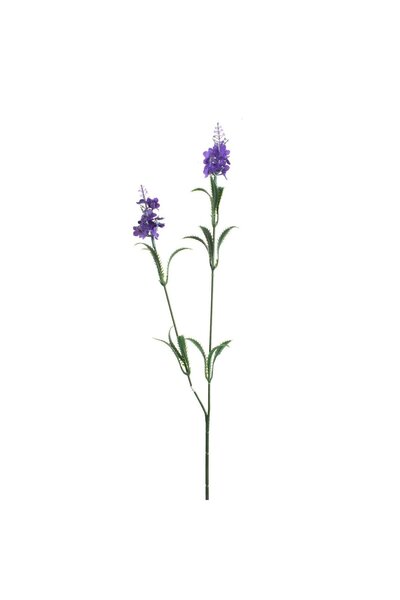 OEM Ramura Artificiala de Lavanda cu 2 Flori Mov 60cm