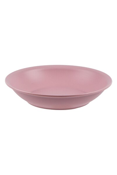 OEM Powder Pink Plastic Deep Plate 18cm
