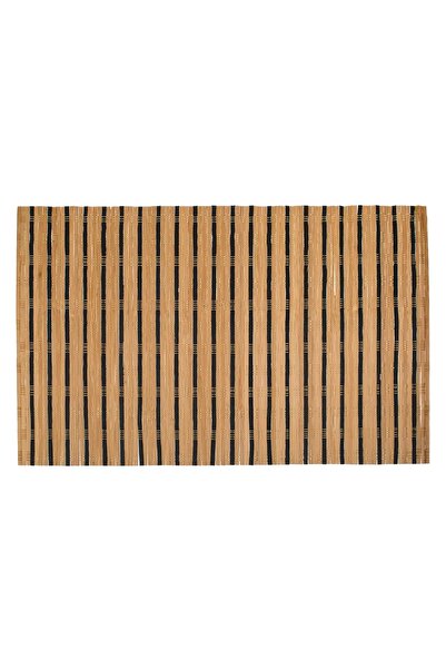 OEM Suport Farfurie din Bambus Bej cu Dungi Negre 45x30cm