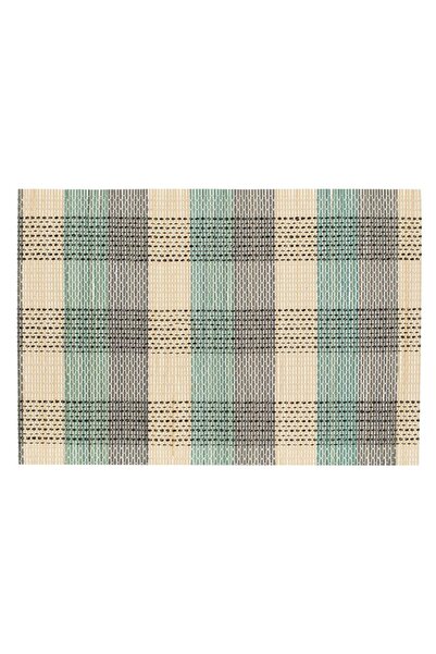 OEM Bamboo Plate Holder Checkered Grey Beige Mint Green 45x30cm