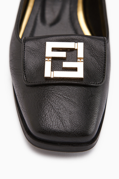 Limoya Emmy Black Buckle Short Heeled Women's Shoes