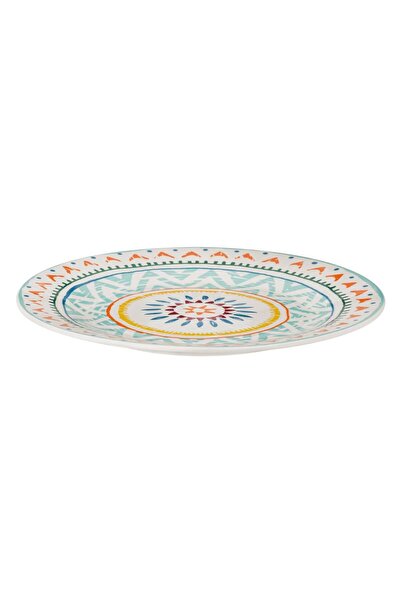 OEM Porcelain Plate with Colorful Aztec Patterns 27cm