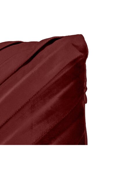 OEM Decorative Pillow Bordeaux Velvet with Embossed Stripes for Sofa 50x30cm