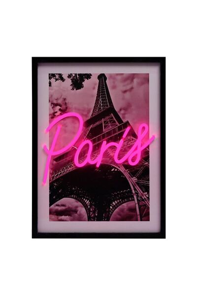 OEM Tablou cu Lumina Neon Model Paris 30x40cm
