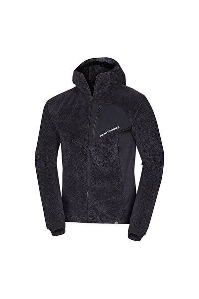 NORTHFINDER Men's anti-pilling fleece sweatshirt Gianluca greyblack