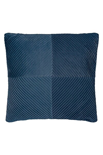 OEM Perna Decorativa de Iarna Albastra Velvet cu Dungi 45x45cm