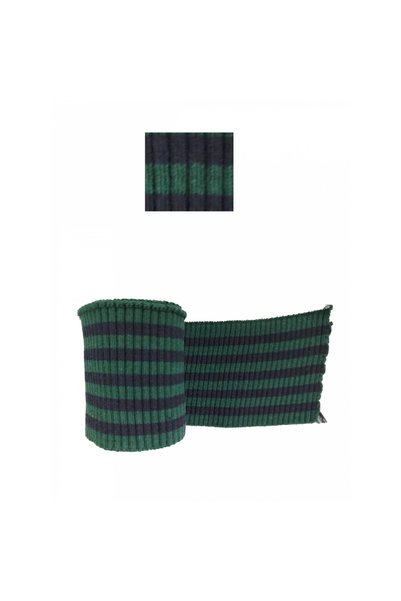 U5 FASHION Ribbed Cuff Ribbed Arm Skirt Band Multi-Purpose Knitwear Band Green Navy Blue Striped Width 90 cm Length 8 cm
