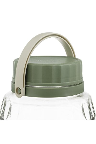 OEM Glass Jar with Plastic Lid and Handle 3L