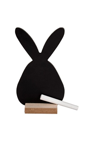 OEM Decorative Blackboard Bunny Pattern with Wooden Base & Chalk 9x5x16cm