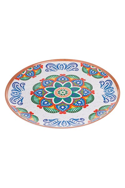 OEM Melamine Plate with Colorful Aztec Pattern Ø20cm