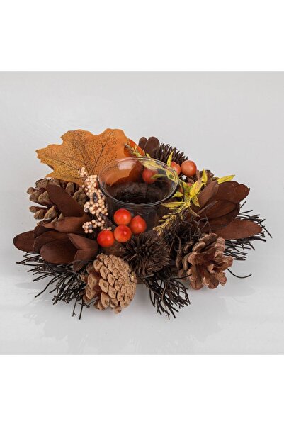 OEM Set Suport Lumanare & Coronita cu Conuri Dovlecei Ø19x7cm