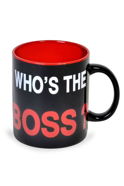 OEM New Bone Black Mug "Who's the Boss?' 815 ml