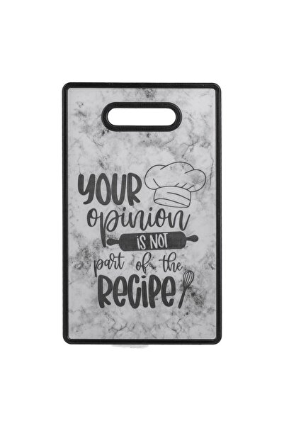 OEM White Plastic Chopping Board with Marble Pattern & "Your Opinion" Message...