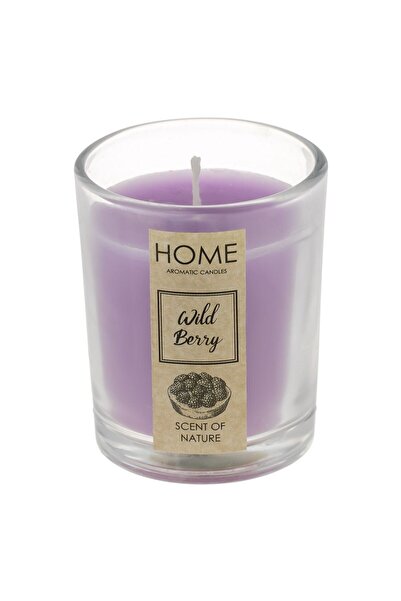 OEM Lilac Scented Candle with Berries Aroma in Glass Container Ø5x6.5cm