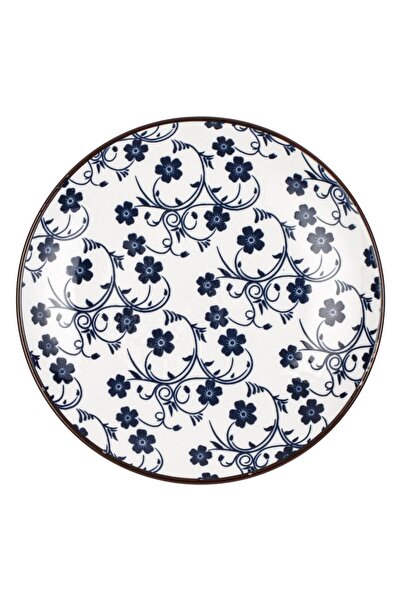 OEM Farfurie din Portelan Alb cu Model Flori Albastre pentru Desert Ø15cm