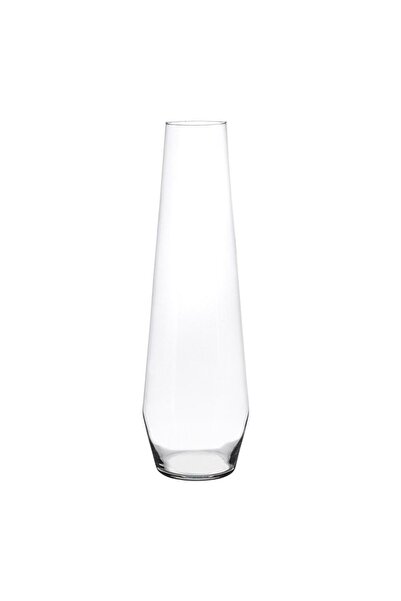 OEM Decorative Conical Floor Vase Made of Transparent Glass Ø15x50cm