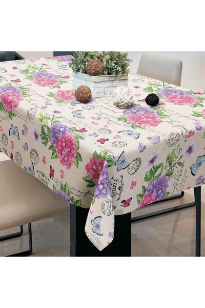OEM Plastic Tablecloth Hydrangeas 180x140cm