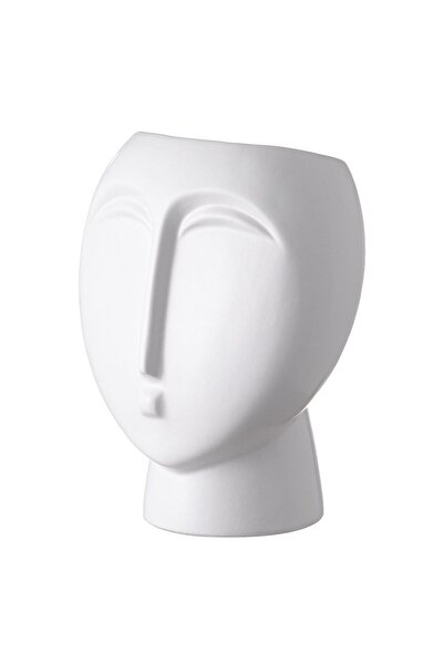 OEM Decorative Ceramic Vase White Face 17x13.7x21.6cm