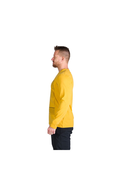 NORTHFINDER Men's long-sleeved cotton T-shirt Henderson goldenyellow