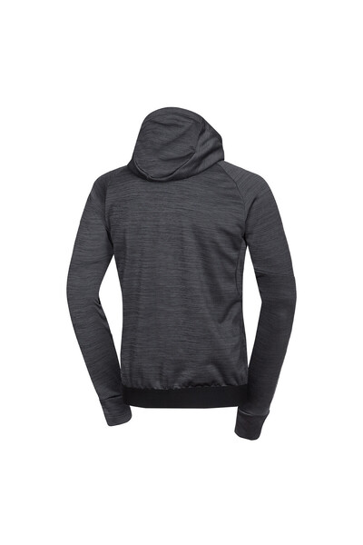 NORTHFINDER Men's trekking fleece sweatshirt Ken darkgreymelange