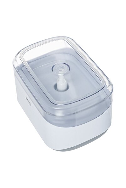 OEM White Gray Plastic Dispenser for Liquid Detergent with Kitchen Sponge Holder & Sponge 14x10x8cm