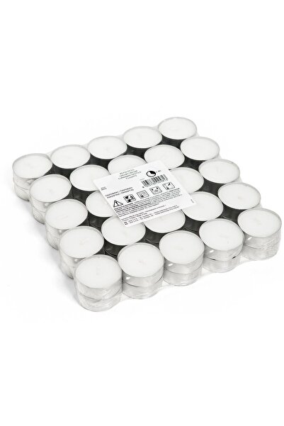 OEM White Pill Candles Ø3.5x1.5cm - 50pcs