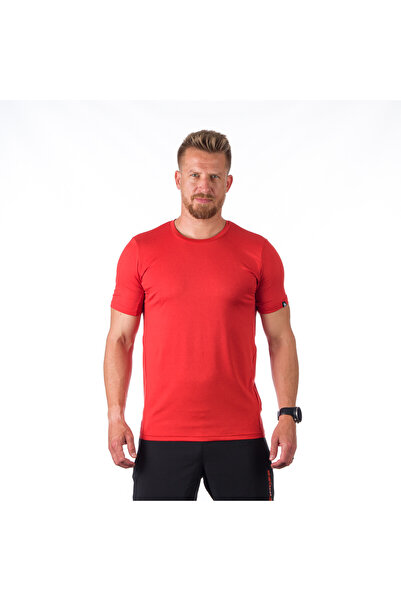 NORTHFINDER Men's recycled T-shirt Jones darkredmelange