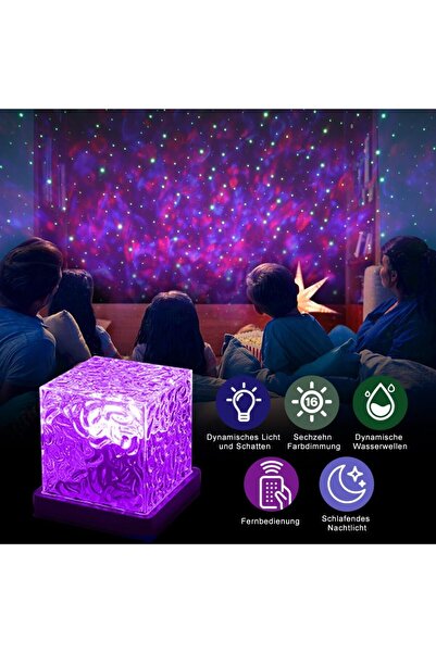 Generic Galaxy Starry Sky Projector | Colors, Dynamic Water Wave, Remote Control, Night Light